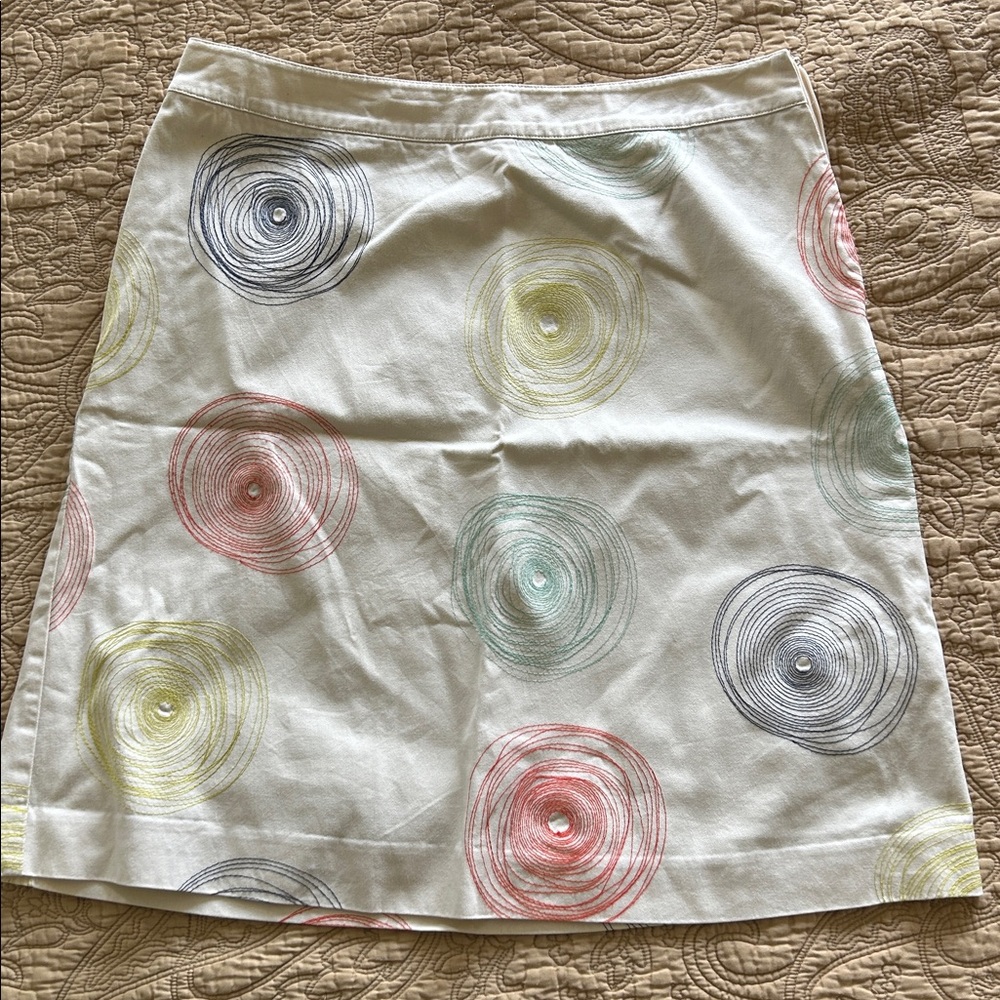 Vintage Boden A-Line Skirt, with Circle Appliqué, US 10